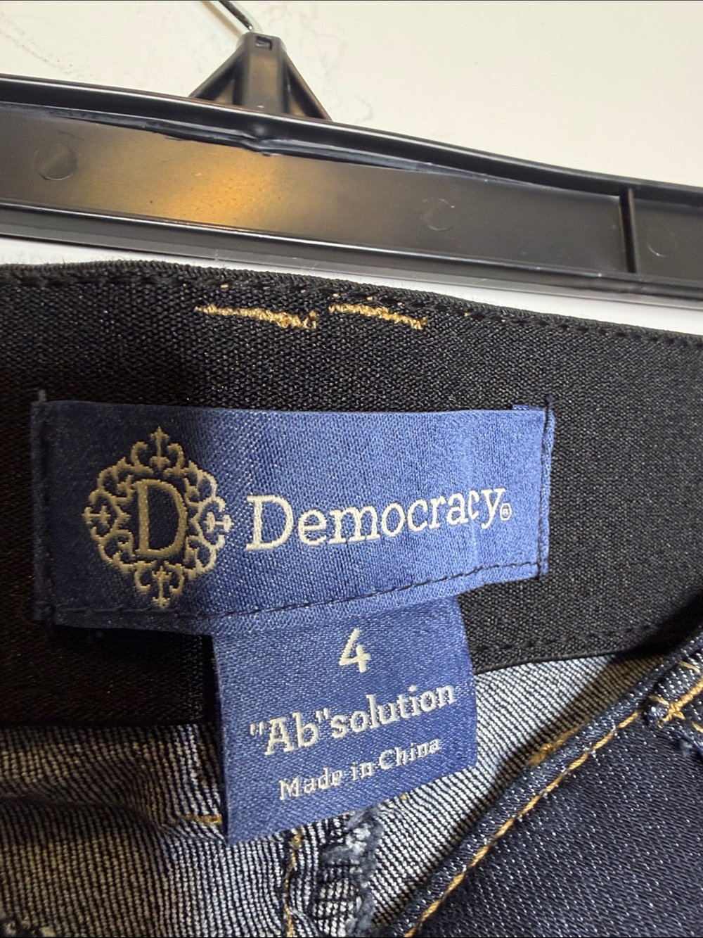 Democracy Sze 4 Dark Blue Women Jean Denim Absolution Flare Leg Closet Staple - Picture 3 of 10